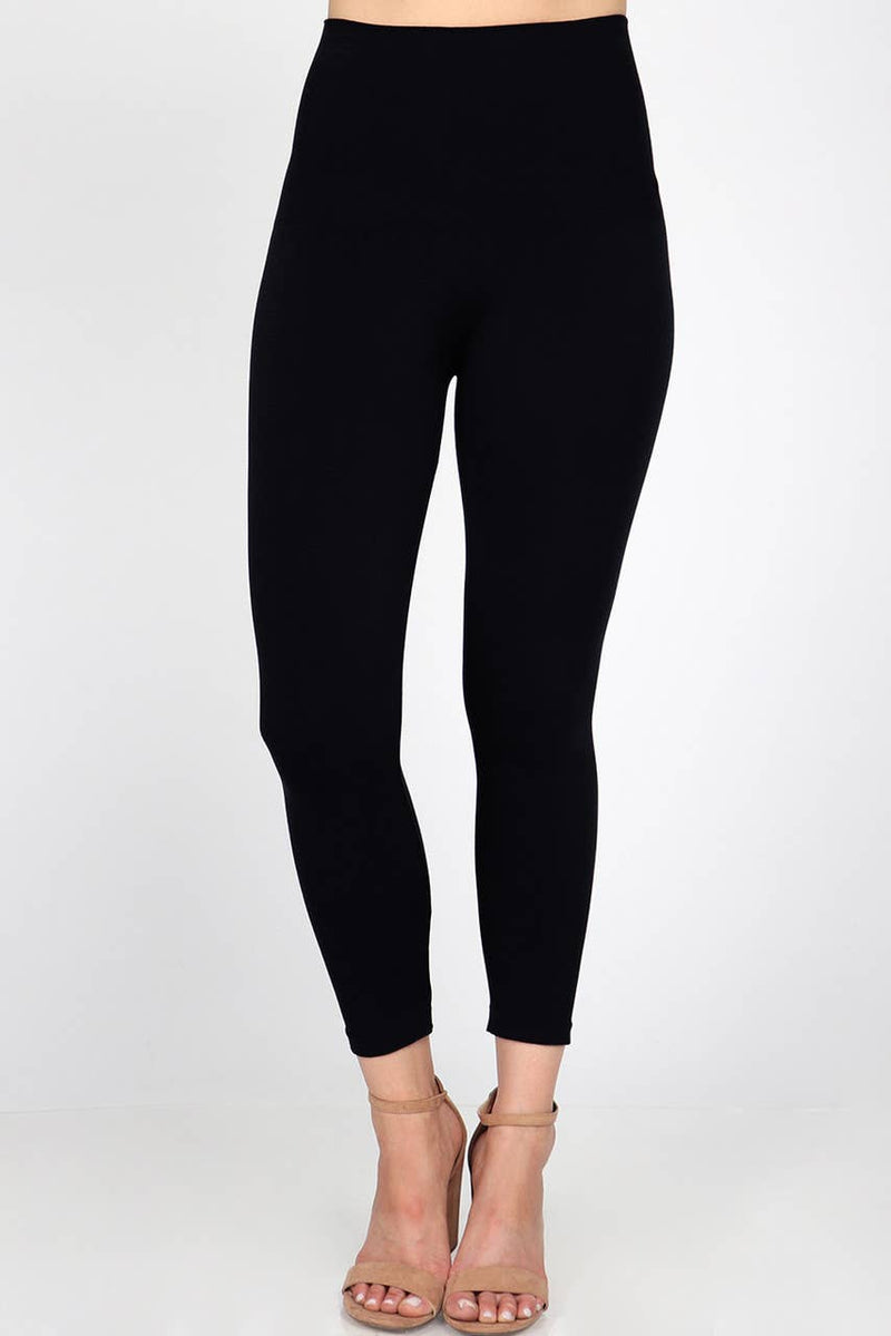 M.Rena The Cropped Tummy Tuck Black Legging