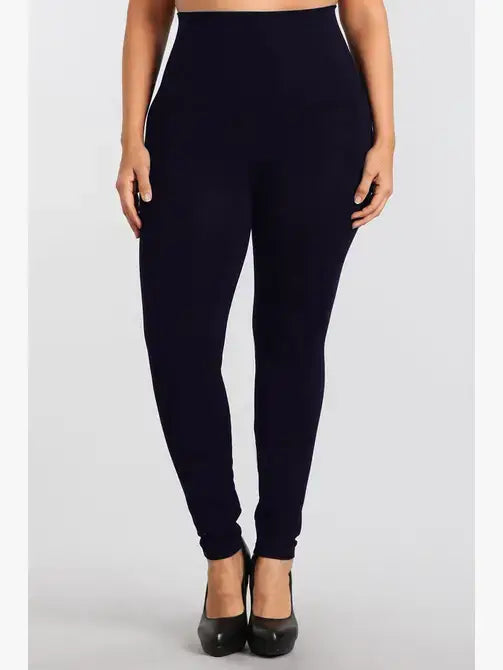 M.Rena The Tummy Tuck Black Full Length Legging (Plus Size)