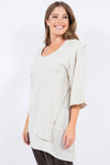 M.Rena Layered Cross-hatch Seashell Tunic