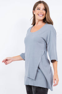 M.Rena Layered Cross-hatch Steel Tunic