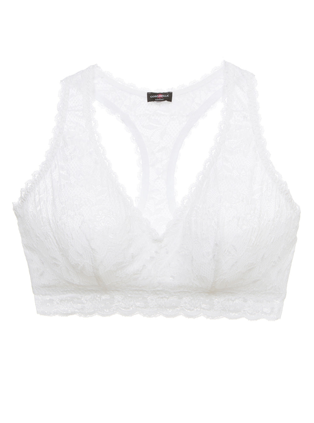 Cosabella "Never Say Never" White Curvy Racie Racerback Bralette