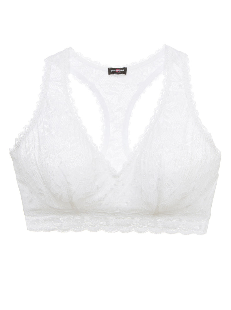 Cosabella "Never Say Never" White Curvy Racie Racerback Bralette