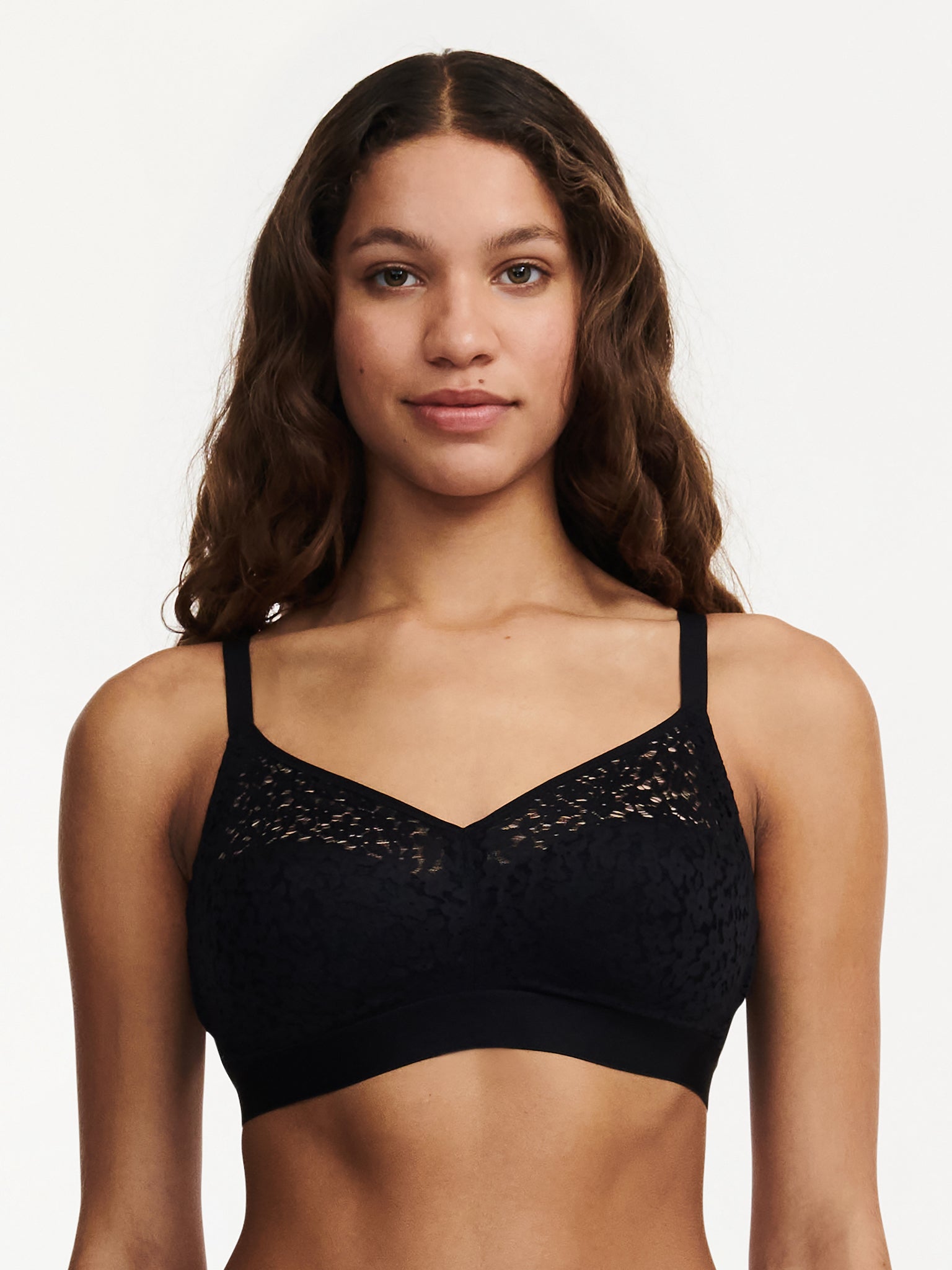 Chantelle "Norah" Black Comfort Supportive Wirefree Bra