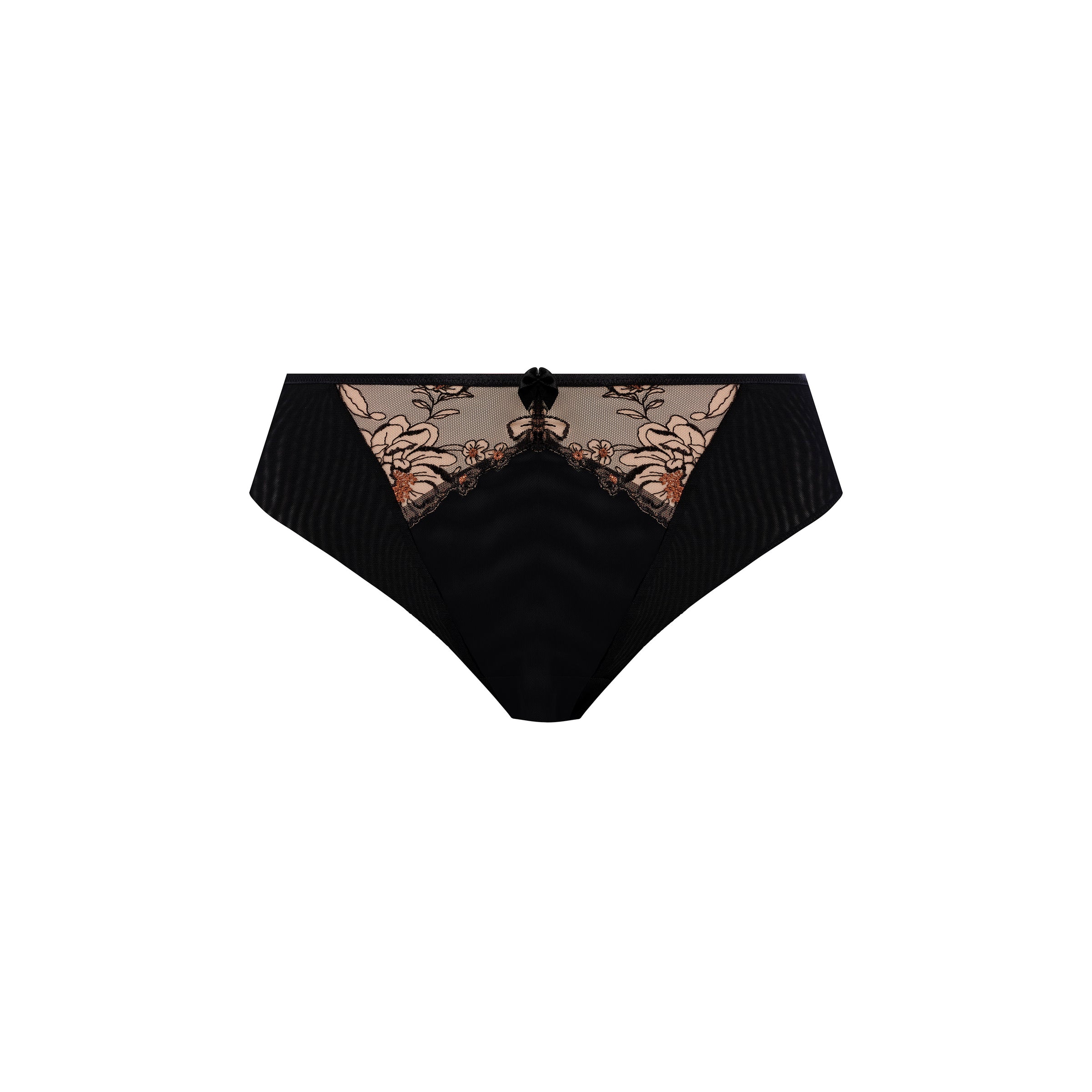 Elomi "Teagan" Black/Almond Thong