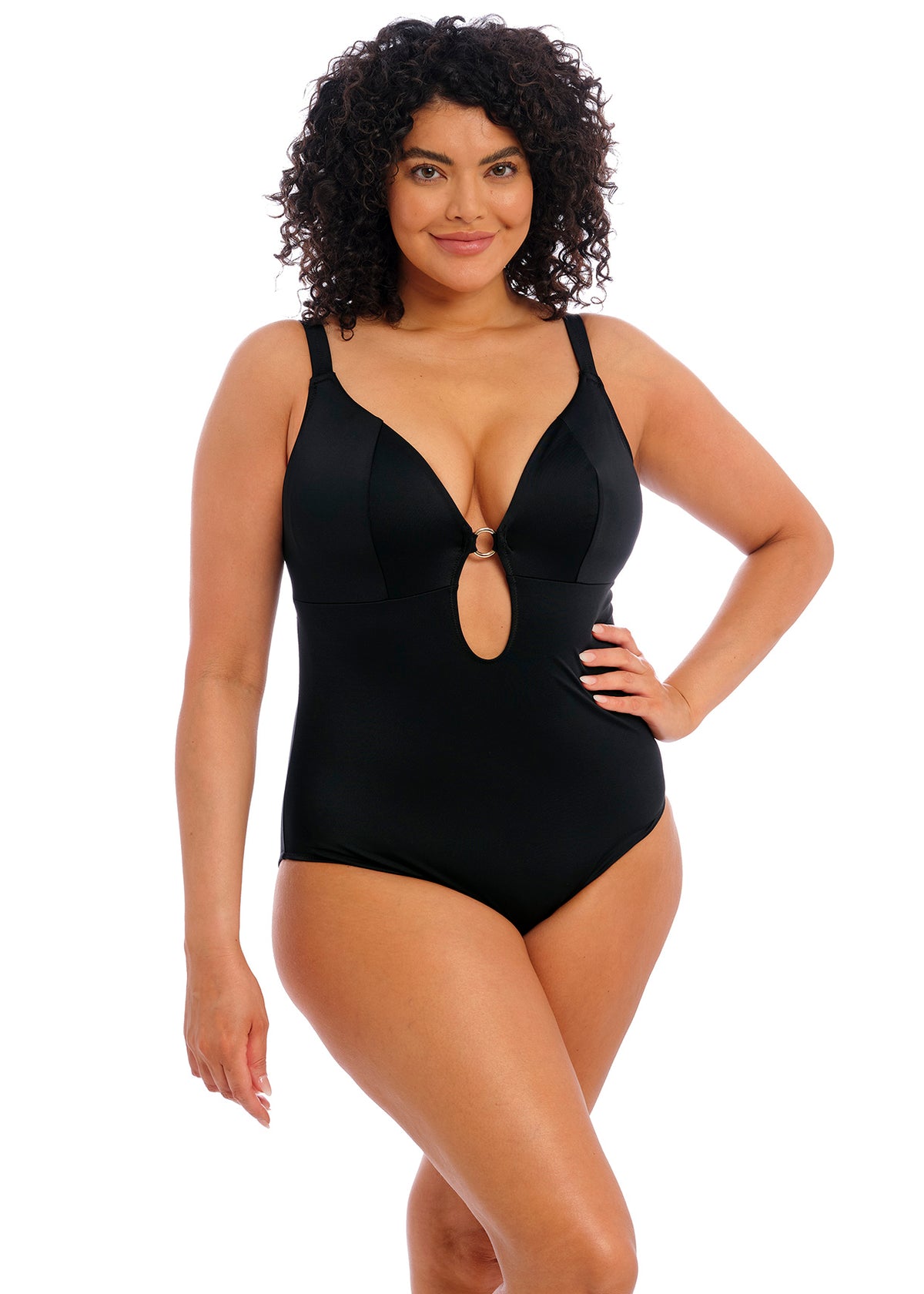 Elomi "Plain Sailing" Non Wired Plunge Swimsuit (F-HH)