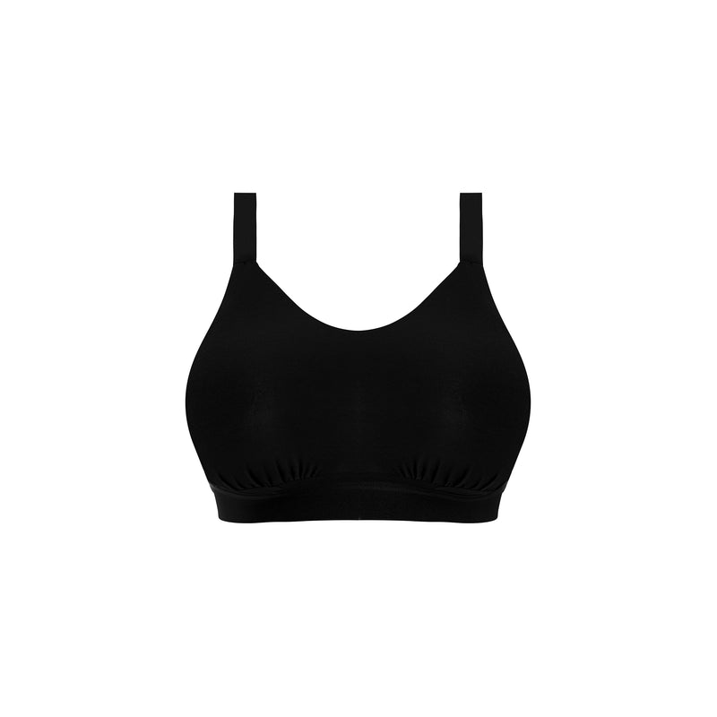 Elomi "Downtime" Black Non-Wired Bralette (F-JJ)