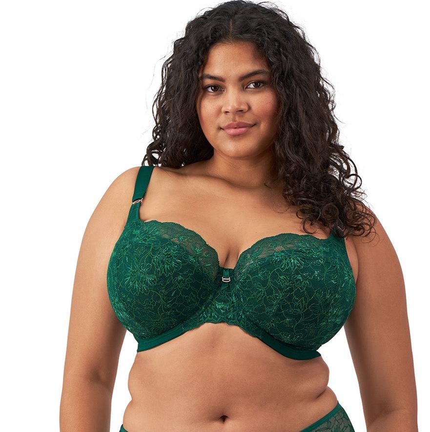 Elomi "Brianna" Rainforest UW Padded Half Cup Bra (DD-HH)