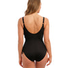 Fantasie "Ottawa" Black UW Twist Front Swimsuit with Adjustable Leg (D-GG)