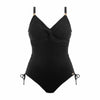 Fantasie "Ottawa" Black UW Twist Front Swimsuit with Adjustable Leg (D-GG)