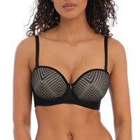 Freya "Tailored" Black UW Moulded Strapless Bra (B-GG)