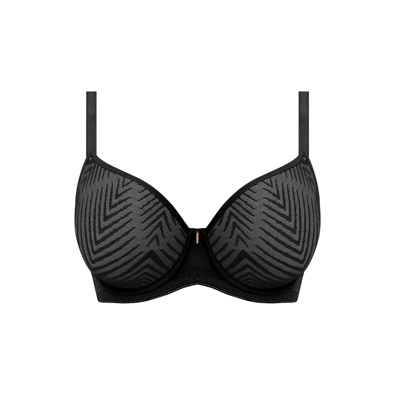 Freya "Tailored" Black UW Moulded Plunge T-shirt Bra (D-GG)