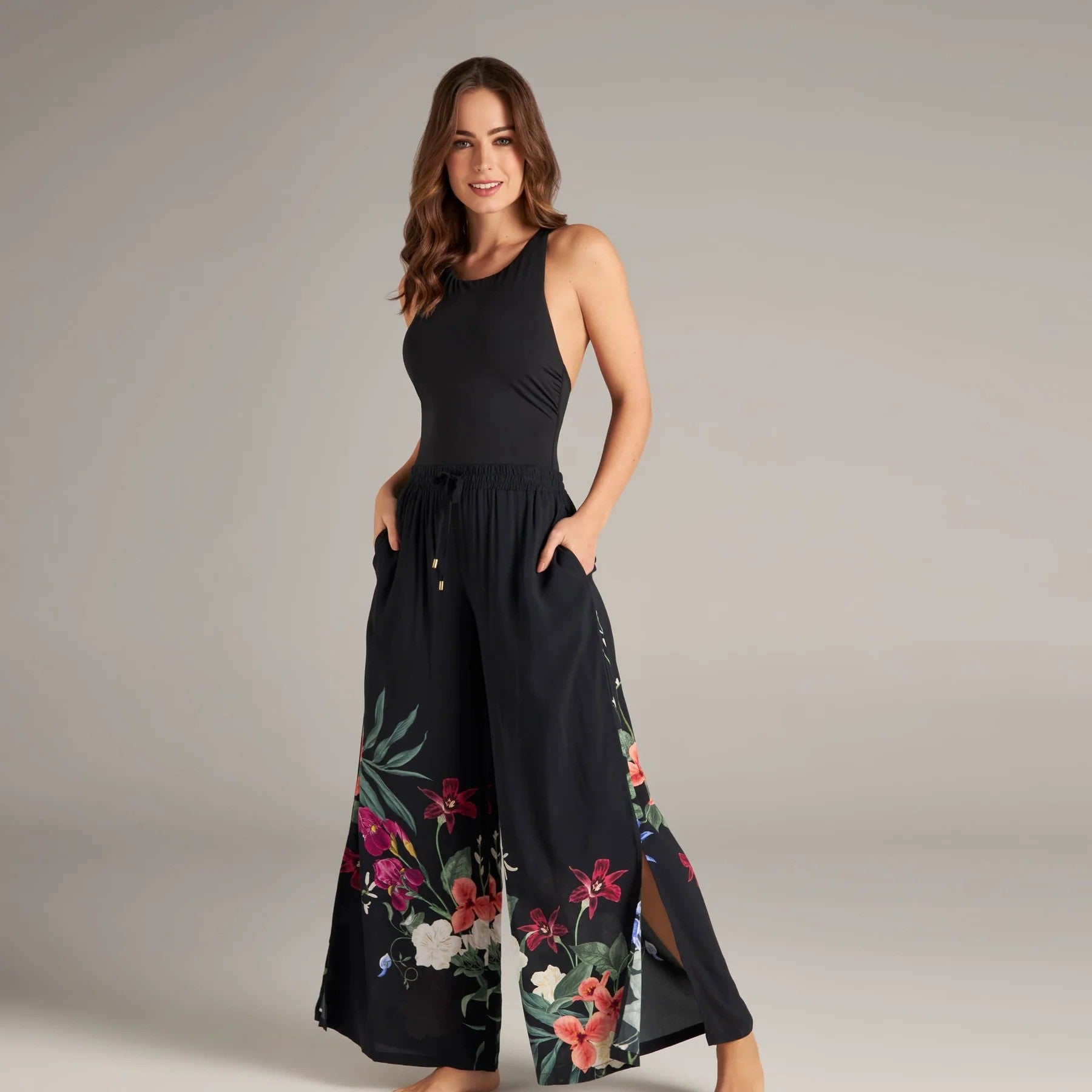 Jantzen "Floral Fantasy" Josephine Coverup Pant