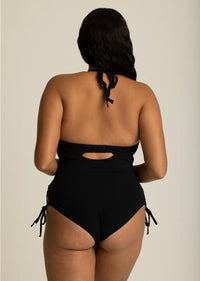 Miss Mandalay "Icon" Black UW Fuller Bust Halter Swimsuit (E)