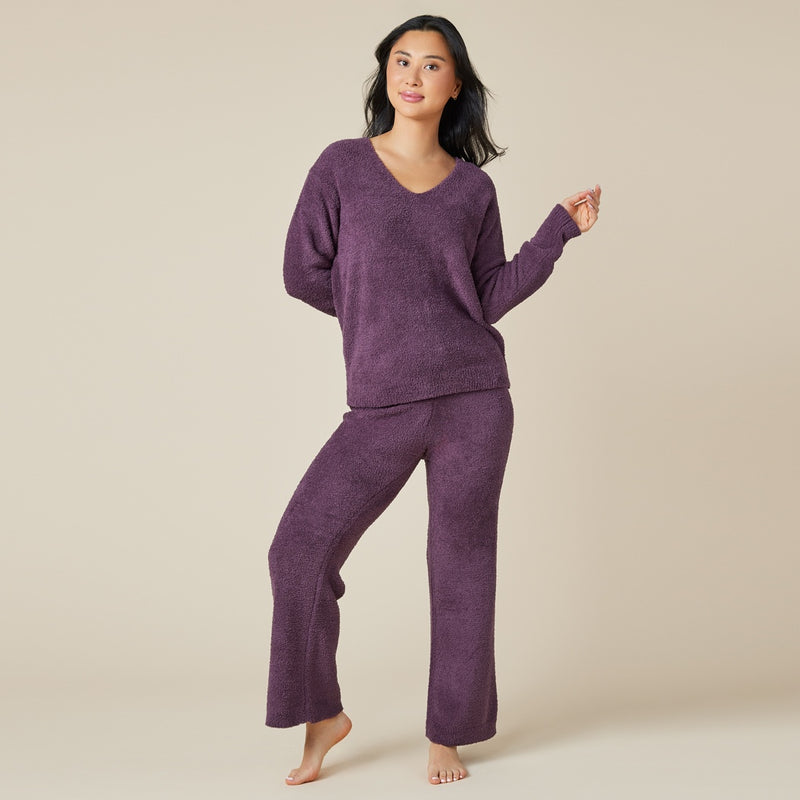 Softies Fig Marshmallow V-Neck Lounge Set