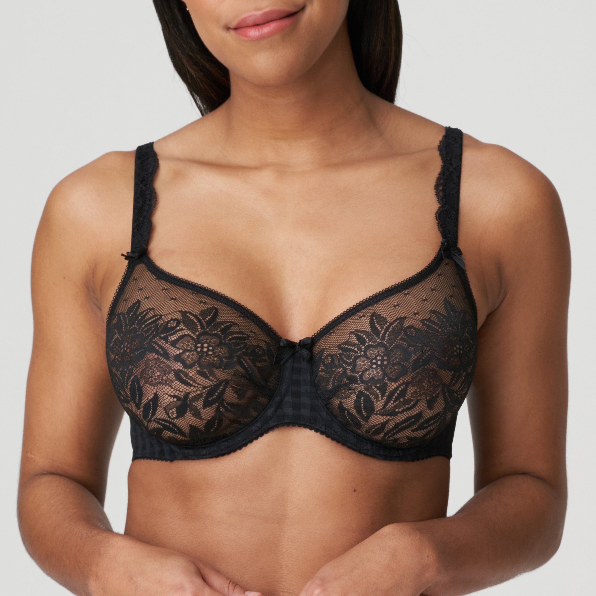 Prima Donna "Madison" Black UW Non Padded Seamless Full Cup Bra (C-H)