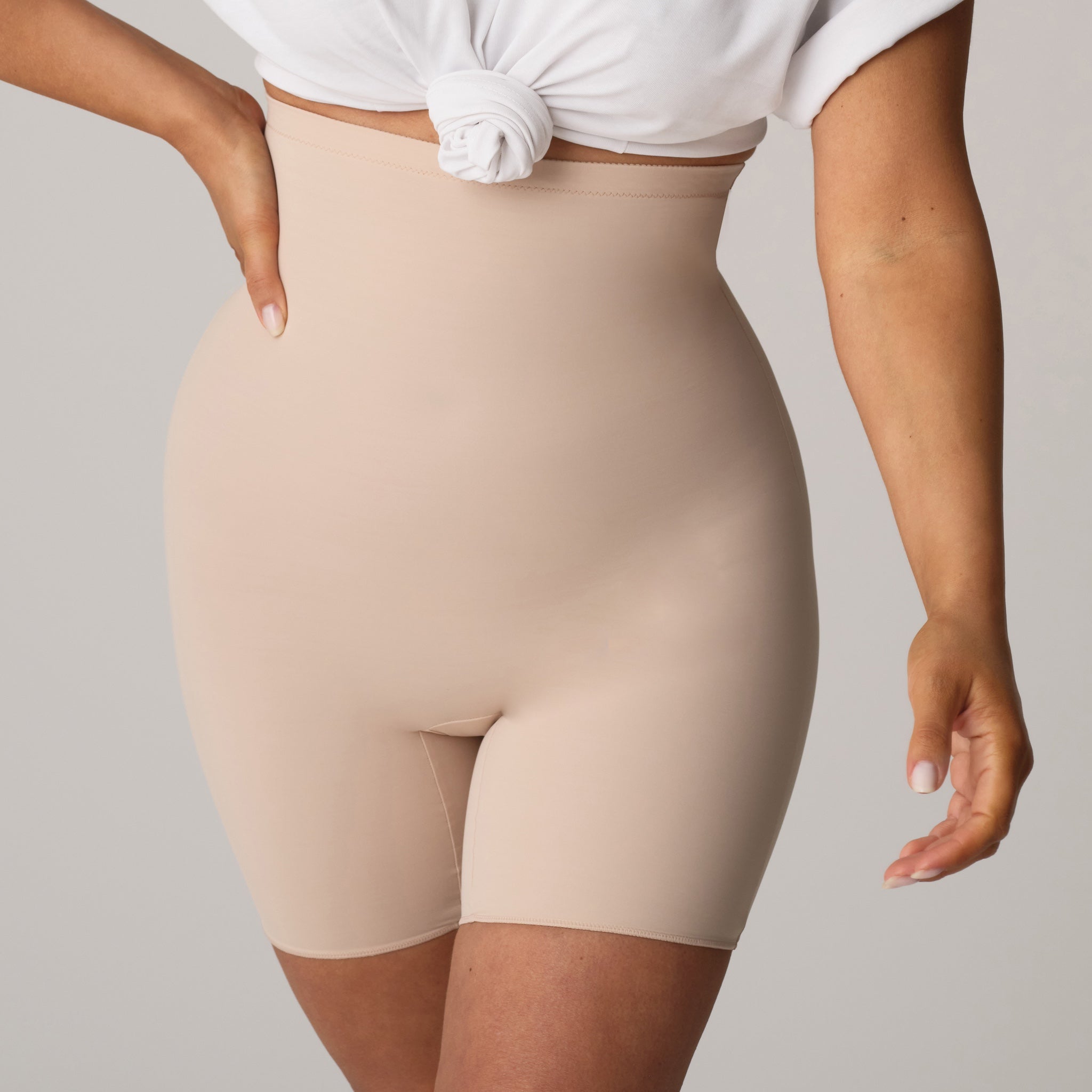 Prima Donna "Perle" Caffé Latte Shapewear High Briefs with Legs