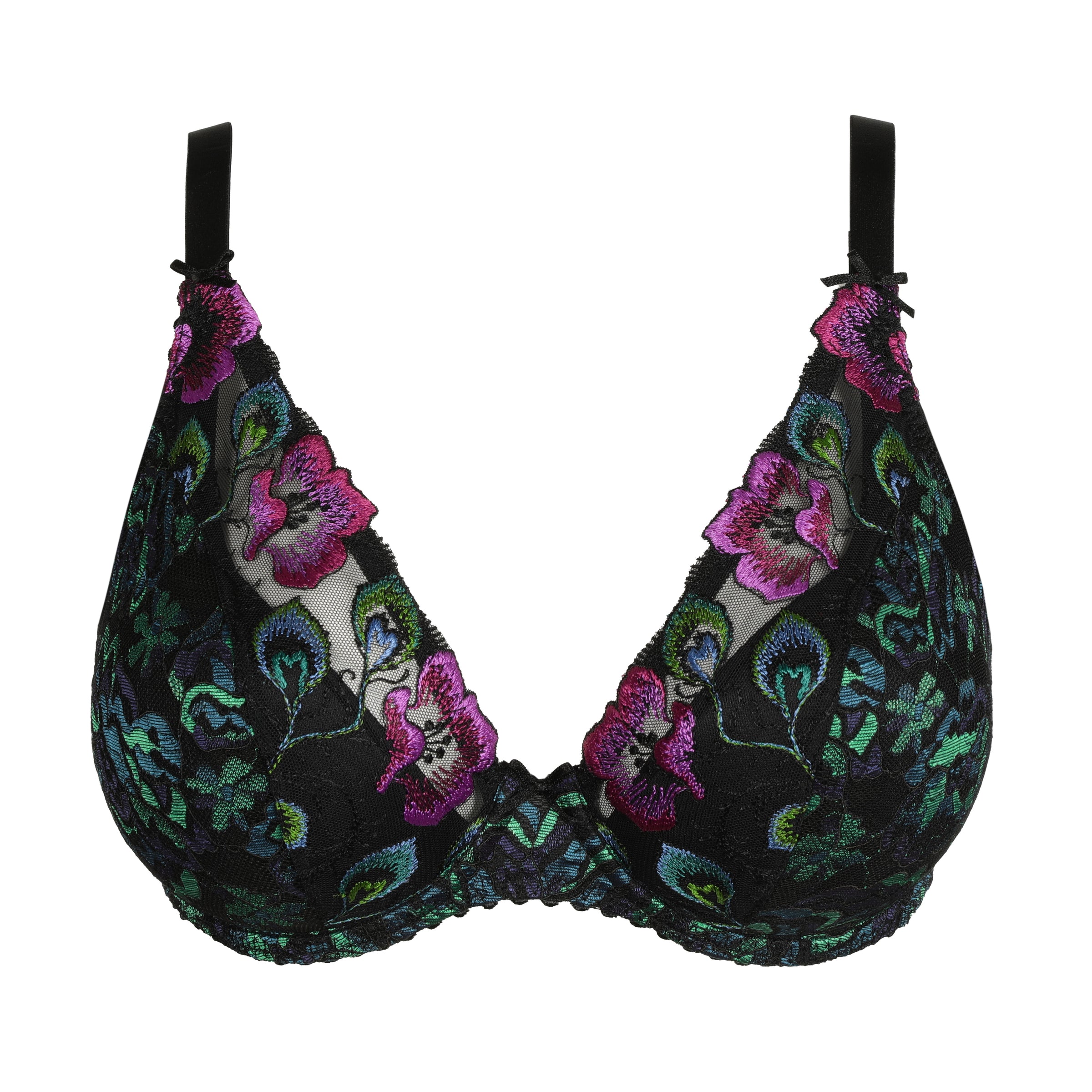 Prima Donna "San Angel" Peacock Feather UW Half Padded Plunge Bra (D-G)