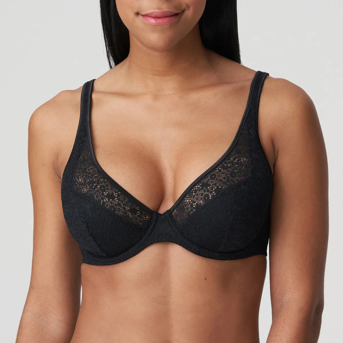 Prima Donna Twist "Epirus" Black UW Half Padded Plunge Bra (C-G)