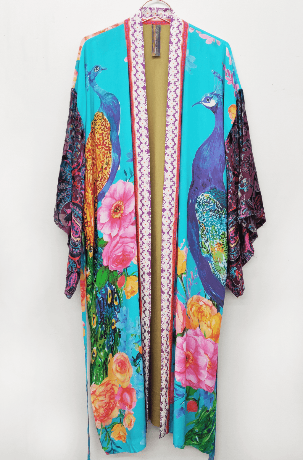 Aratta Fantasy Aqua Peacock Kimono – Lion's Lair Boutique