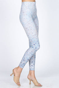 M.Rena Glacial Terrazzo & Floral Marine Blue Legging