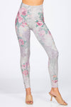 M.Rena Baroque Antiqued Floral Bridal Rose Legging