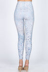 M.Rena Glacial Terrazzo & Floral Marine Blue Legging